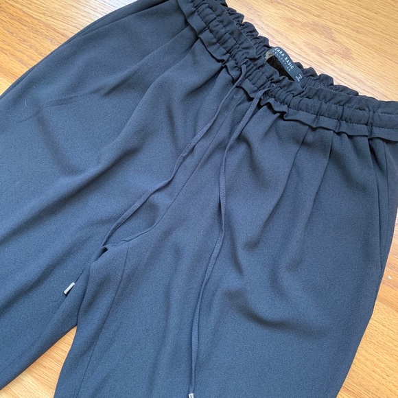 Zara Basic Collection Drawstring Trousers black - Picture 4 of 6